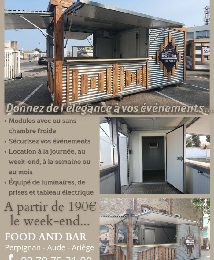 Bar et restaurant éphémère, guinguette et buvette en location sur Perpignan