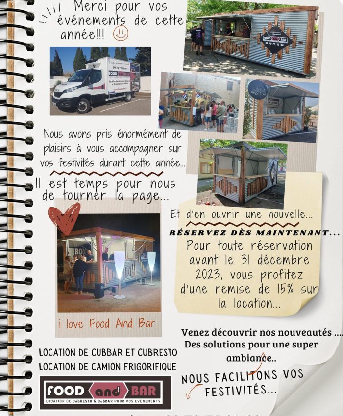 Buvette, bar, container CubBAR et CubRESTO en location sur Perpignan